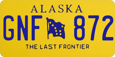 AK license plate GNF872
