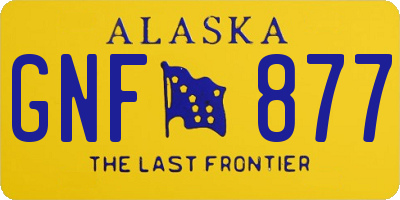 AK license plate GNF877