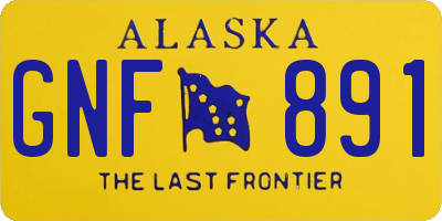 AK license plate GNF891