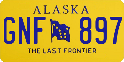 AK license plate GNF897