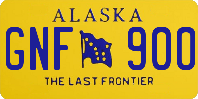 AK license plate GNF900