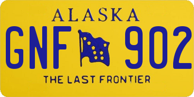 AK license plate GNF902