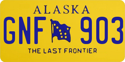 AK license plate GNF903