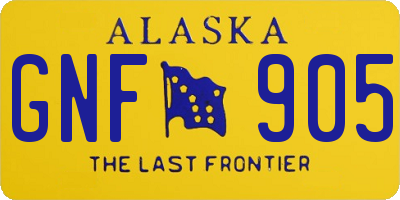 AK license plate GNF905