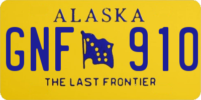 AK license plate GNF910