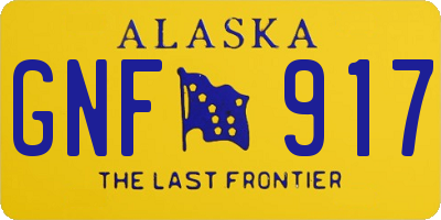 AK license plate GNF917