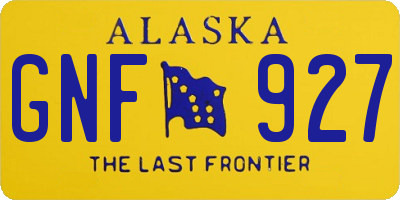 AK license plate GNF927