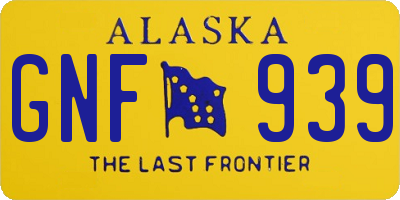 AK license plate GNF939