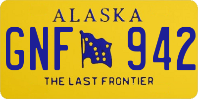 AK license plate GNF942