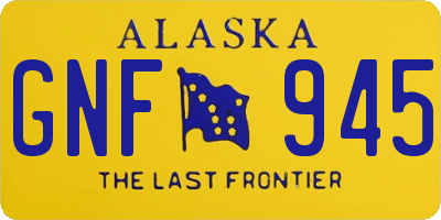 AK license plate GNF945