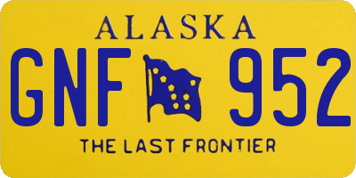 AK license plate GNF952