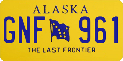 AK license plate GNF961