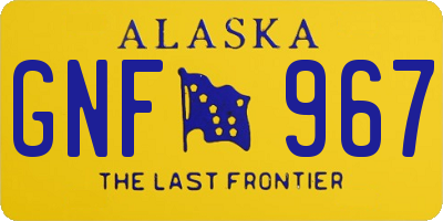 AK license plate GNF967