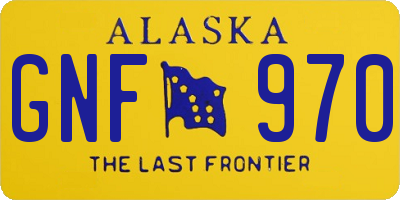 AK license plate GNF970