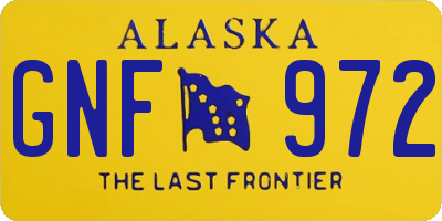 AK license plate GNF972