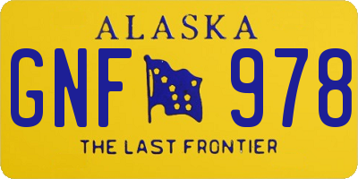 AK license plate GNF978