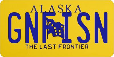 AK license plate GNFISN