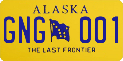 AK license plate GNG001