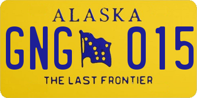 AK license plate GNG015