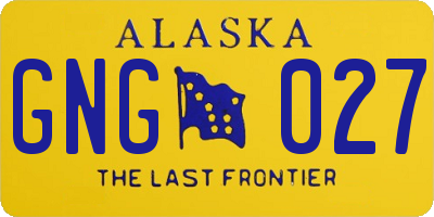 AK license plate GNG027
