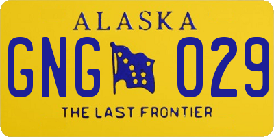 AK license plate GNG029