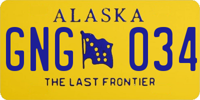 AK license plate GNG034