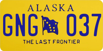 AK license plate GNG037