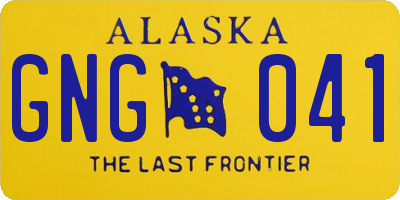 AK license plate GNG041