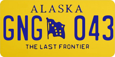 AK license plate GNG043