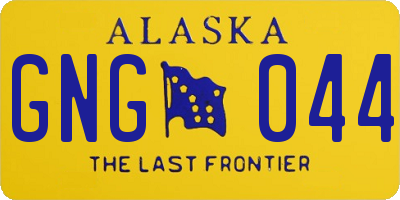 AK license plate GNG044