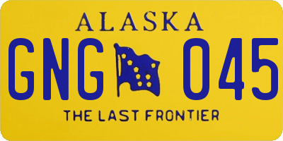 AK license plate GNG045