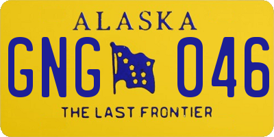 AK license plate GNG046