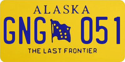 AK license plate GNG051