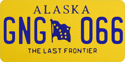 AK license plate GNG066