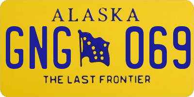 AK license plate GNG069
