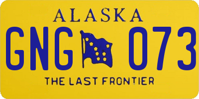AK license plate GNG073