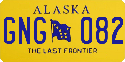 AK license plate GNG082
