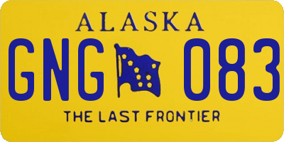 AK license plate GNG083