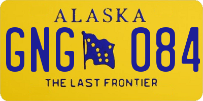 AK license plate GNG084