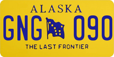 AK license plate GNG090