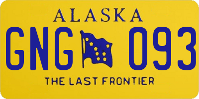 AK license plate GNG093