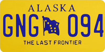 AK license plate GNG094