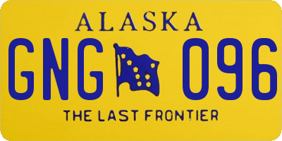 AK license plate GNG096