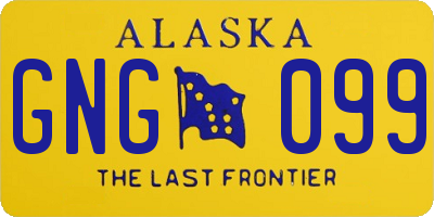 AK license plate GNG099