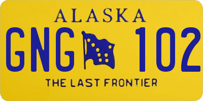 AK license plate GNG102