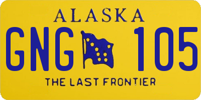 AK license plate GNG105
