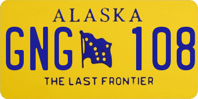 AK license plate GNG108
