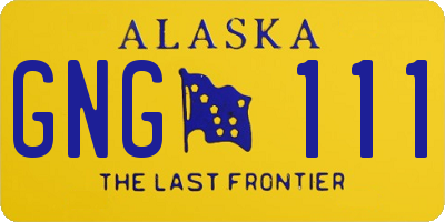 AK license plate GNG111