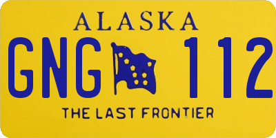 AK license plate GNG112