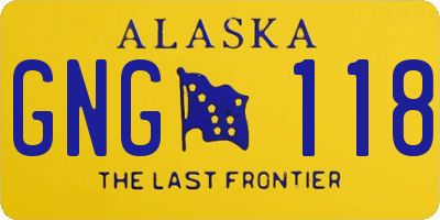 AK license plate GNG118